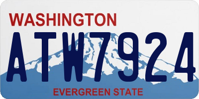 WA license plate ATW7924