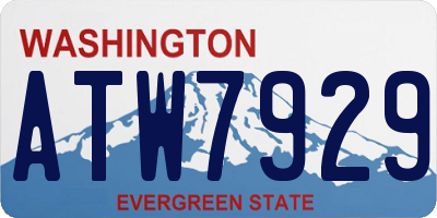 WA license plate ATW7929