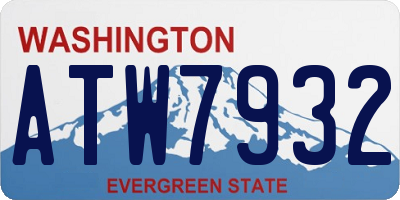 WA license plate ATW7932