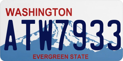WA license plate ATW7933
