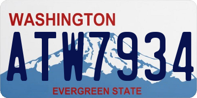 WA license plate ATW7934