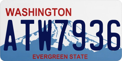 WA license plate ATW7936