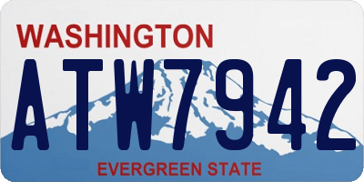 WA license plate ATW7942