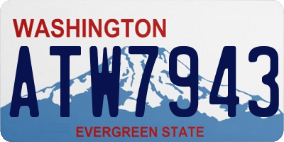 WA license plate ATW7943