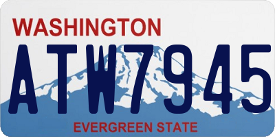 WA license plate ATW7945