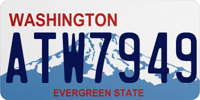 WA license plate ATW7949