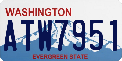 WA license plate ATW7951