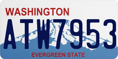 WA license plate ATW7953