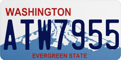 WA license plate ATW7955