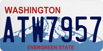 WA license plate ATW7957