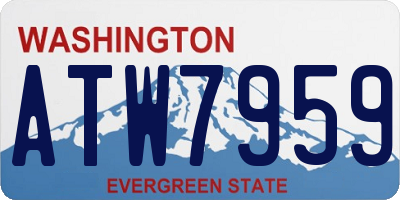 WA license plate ATW7959