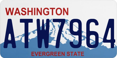 WA license plate ATW7964