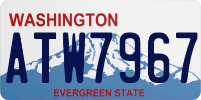 WA license plate ATW7967