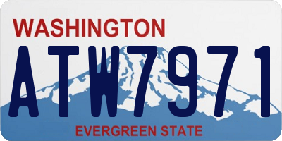 WA license plate ATW7971