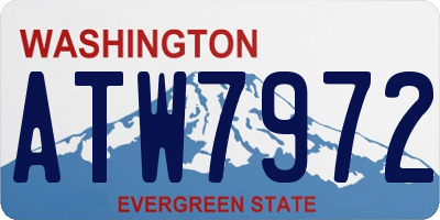 WA license plate ATW7972