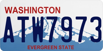 WA license plate ATW7973