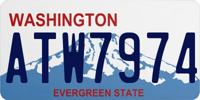 WA license plate ATW7974