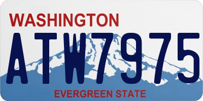 WA license plate ATW7975