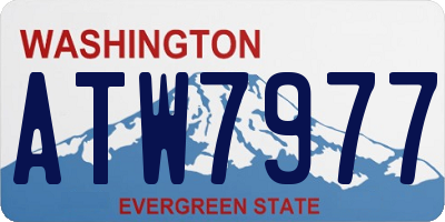 WA license plate ATW7977