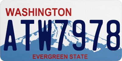 WA license plate ATW7978