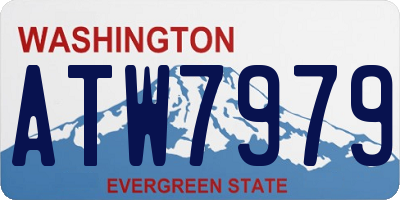WA license plate ATW7979