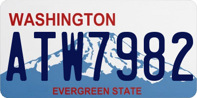 WA license plate ATW7982