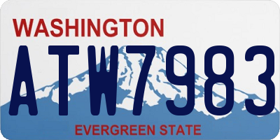 WA license plate ATW7983