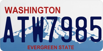 WA license plate ATW7985