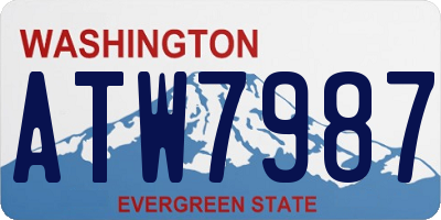 WA license plate ATW7987