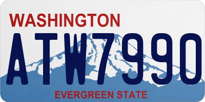 WA license plate ATW7990