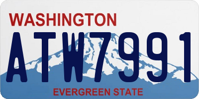 WA license plate ATW7991
