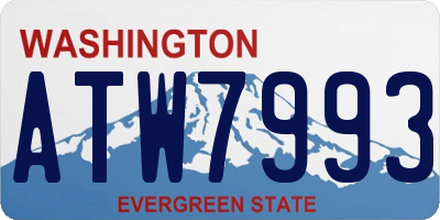WA license plate ATW7993