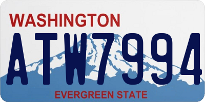 WA license plate ATW7994