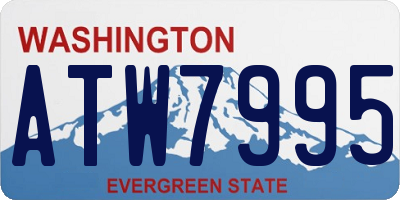 WA license plate ATW7995