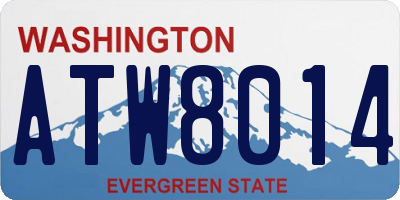 WA license plate ATW8014