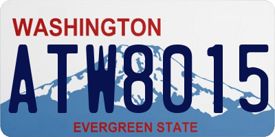 WA license plate ATW8015