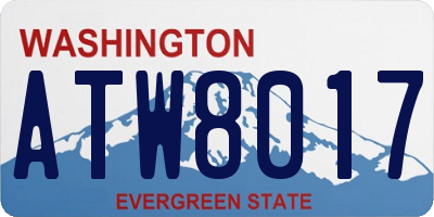 WA license plate ATW8017