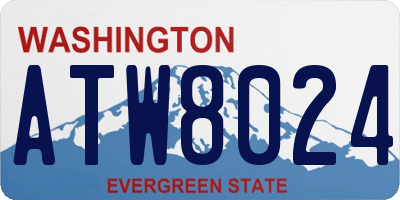 WA license plate ATW8024