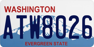 WA license plate ATW8026