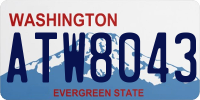 WA license plate ATW8043