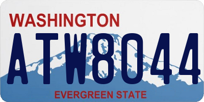 WA license plate ATW8044