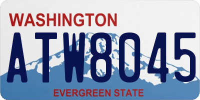 WA license plate ATW8045