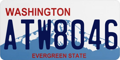 WA license plate ATW8046