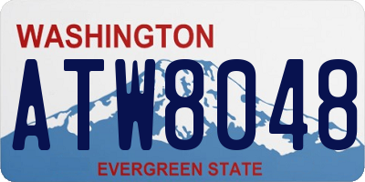 WA license plate ATW8048