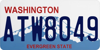 WA license plate ATW8049