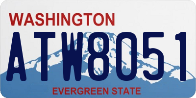 WA license plate ATW8051