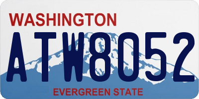 WA license plate ATW8052