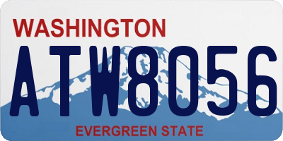 WA license plate ATW8056