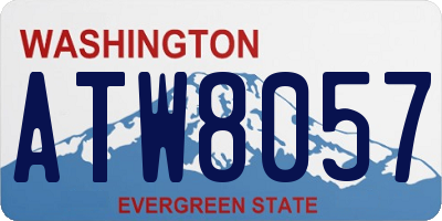 WA license plate ATW8057
