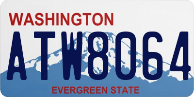 WA license plate ATW8064
